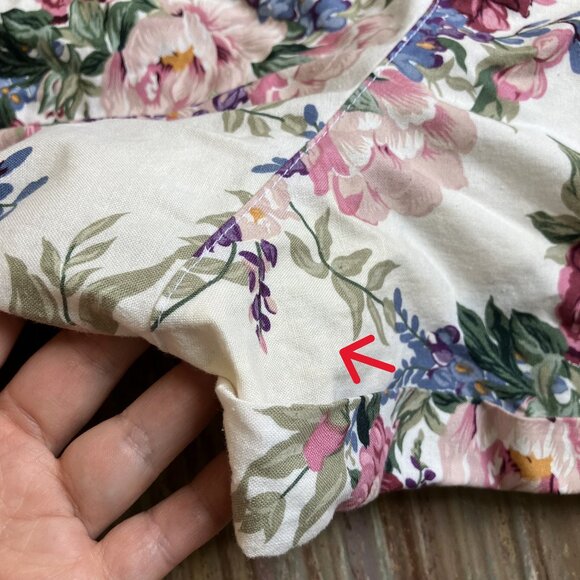 Cannes Collection Floral Maxi Dress w/ Belt Short Sleeves Drop Waist Vintage 90s - Picture 3 of 13